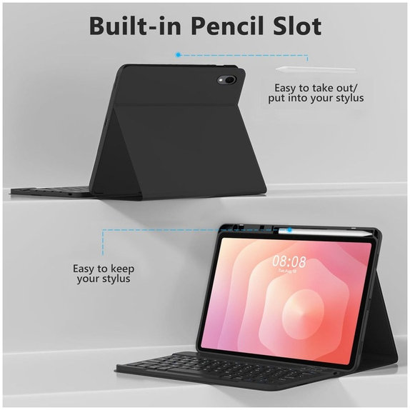 Husă Sc Pen + Keyboard pentru Samsung Tab S11 11.0 X730 / X736B, neagră, Tech-Protect