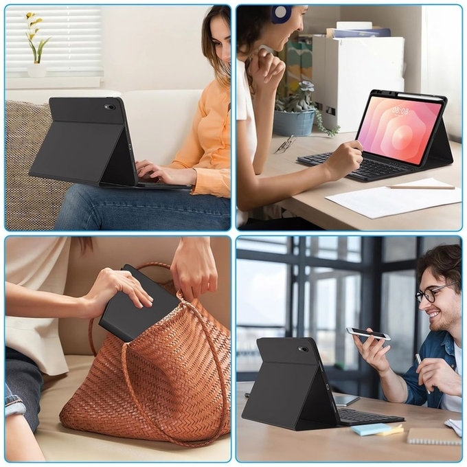Husă Sc Pen + Keyboard pentru Samsung Tab S11 11.0 X730 / X736B, neagră, Tech-Protect