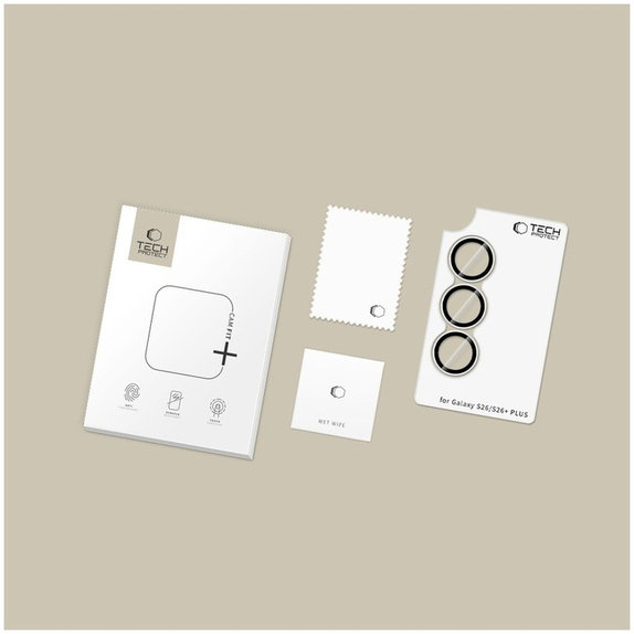 Protecție cameră Camring Fit+ pentru Samsung S26 / S26+ Plus, transparentă, Tech-Protect