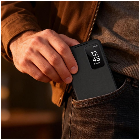 Husă Smart Wallet pentru Samsung S26 Ultra, Matte Black, Tech-Protect