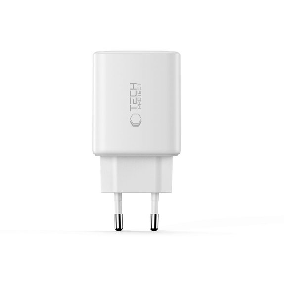 Încărcător de rețea NCA65W-GAN 3-PORT PD 65W / QC3.0, albă, Tech-Protect