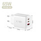 Încărcător de rețea NCA65W-GAN 3-PORT PD 65W / QC3.0, albă, Tech-Protect
