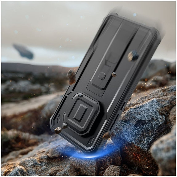 Husă Kevlar Cam+ cu 2 rame frontale pentru Xiaomi Redmi Note 15 Pro 5G, negru, Tech-Protect