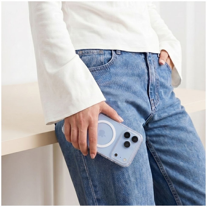 Husă de protecție FlexAir Hybrid MagSafe pentru iPhone 17 Pro / 18 Pro, číre, Tech-Protect