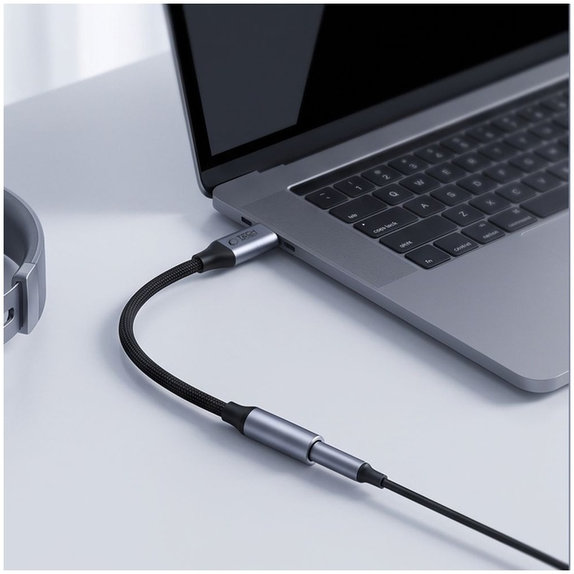 Adaptor Ultraboost USB-C To Mini Jack 3.5MM DAC, Iron Grey, Tech-Protect