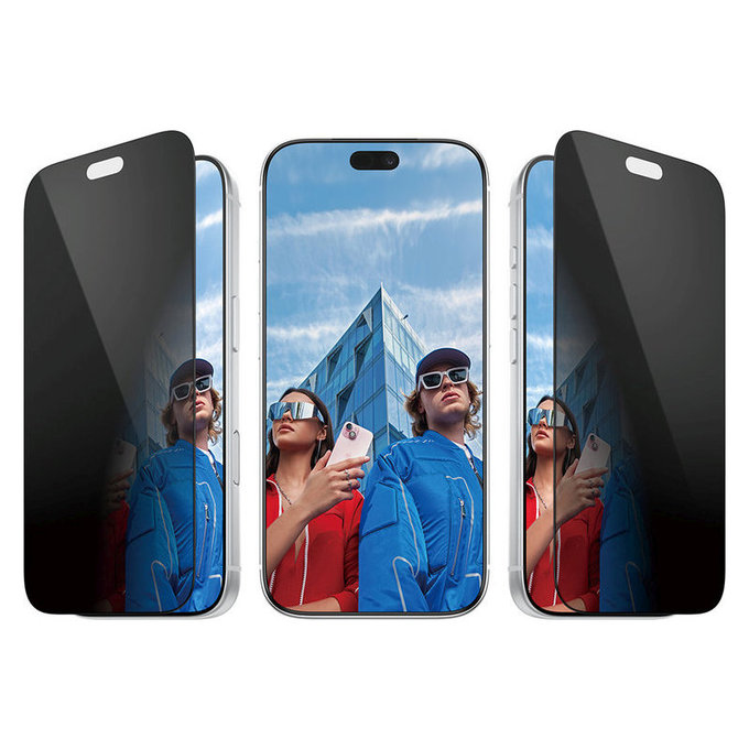 Sticlă securizată UWF 2-Way Privacy cu aplicator pentru iPhone 18 Pro, Negru, PanzerGlass