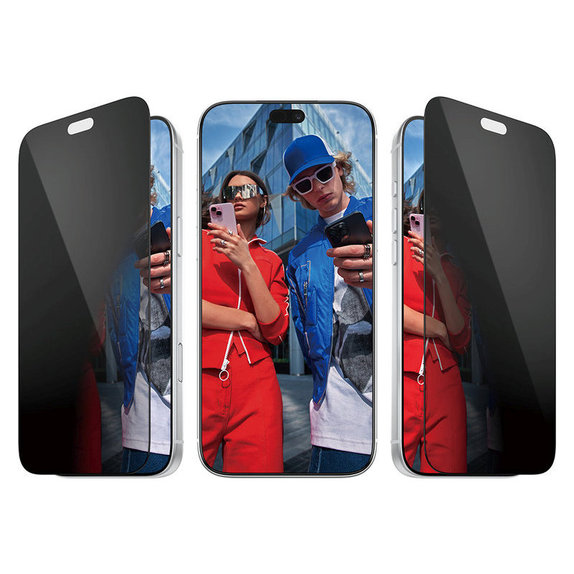 Sticlă securizată UWF 2-Way Privacy cu aplicator pentru iPhone 18 Pro Max, Negru, PanzerGlass