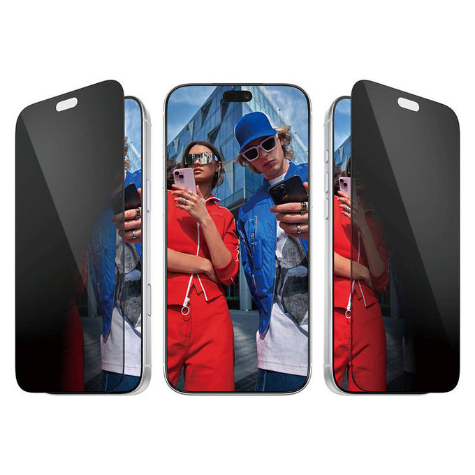 Sticlă securizată UWF 2-Way Privacy cu aplicator pentru iPhone 18 Pro Max, Negru, PanzerGlass