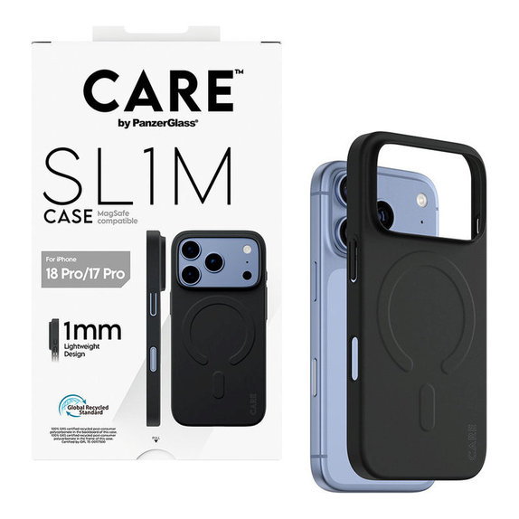 Caz SL1M cu MagSAFE pentru iPhone 18 Pro/17 Pro/16e, Negru, PanzerGlass