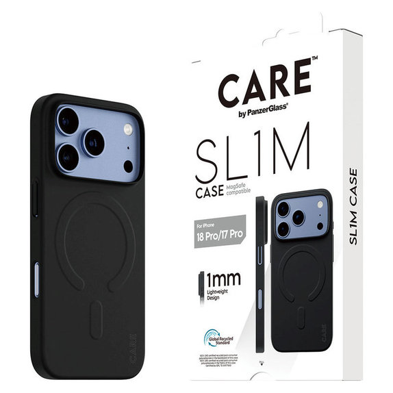 Caz SL1M cu MagSAFE pentru iPhone 18 Pro/17 Pro/16e, Negru, PanzerGlass