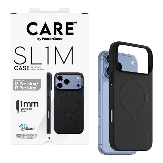 Caz SL1M cu MagSAFE pentru iPhone 18 Pro Max/17 Pro Max/16e, Negru, PanzerGlass