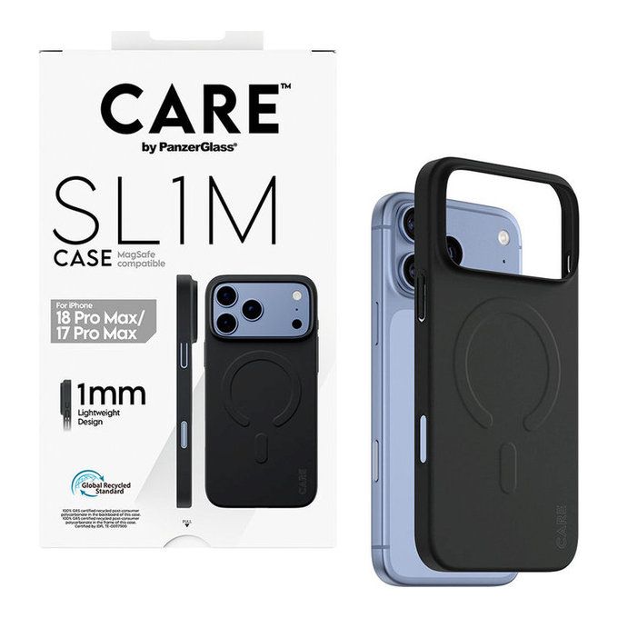 Caz SL1M cu MagSAFE pentru iPhone 18 Pro Max/17 Pro Max/16e, Negru, PanzerGlass
