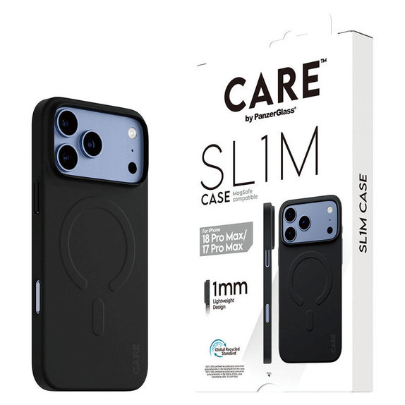 Caz SL1M cu MagSAFE pentru iPhone 18 Pro Max/17 Pro Max/16e, Negru, PanzerGlass