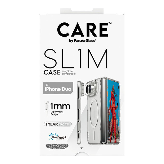 Husă SL1M cu MagSafe pentru iPhone Duo, Transparentă, PanzerGlass