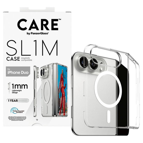 Husă SL1M cu MagSafe pentru iPhone Duo, Transparentă, PanzerGlass