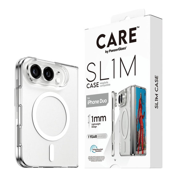 Husă SL1M cu MagSafe pentru iPhone Duo, Transparentă, PanzerGlass