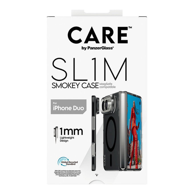 Husă SL1M Smokey cu MagSafe negru pentru iPhone Duo, PanzerGlass