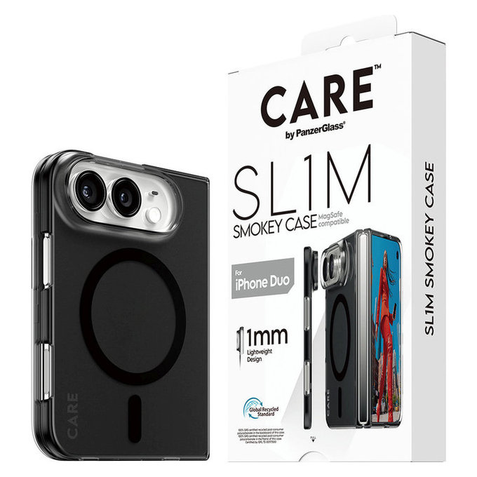 Husă SL1M Smokey cu MagSafe negru pentru iPhone Duo, PanzerGlass