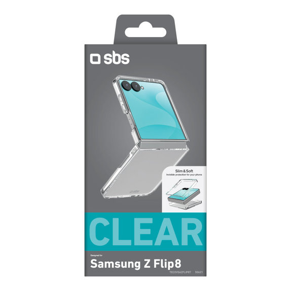 Husă Crystal pentru Samsung Galaxy Z Flip8, Transparentă, SBS