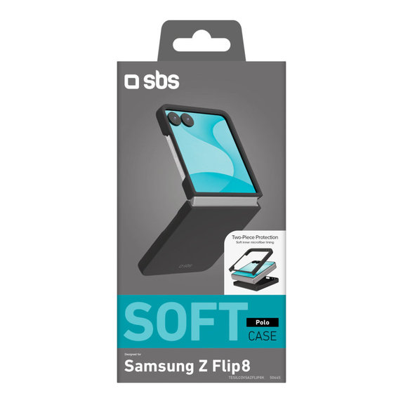 Husă Instinct pentru Samsung Galaxy Z Flip8, Neagră, SBS