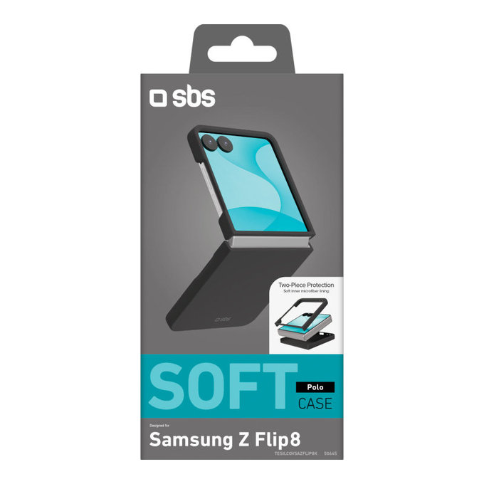 Husă Instinct pentru Samsung Galaxy Z Flip8, Neagră, SBS