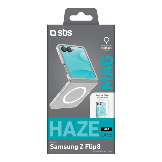 Husă Haze Mag pentru Samsung Galaxy Z Flip8, Transparentă, SBS