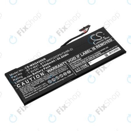 Baterie pentru MSI GS40, GS43, MS14, 8000mAh, Li-Ion, 7.6V, BTY-M47, HQ
