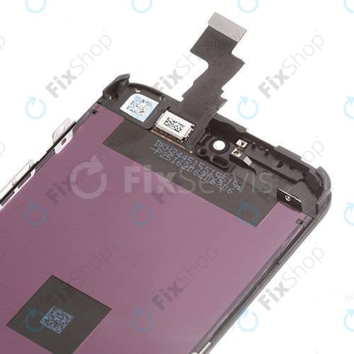 Ecran pentru iPhone 5C, Black, Sticlă tactilă cu ramă