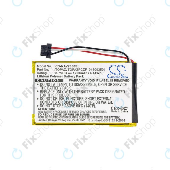 Baterie pentru Navigon 70, 1200mAh, Li-Pol, 3.7V, Topaz, HQ