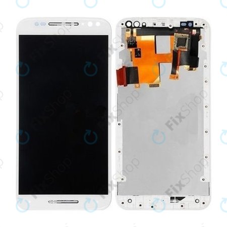 Motorola Moto X Style XT1572 - Ecran LCD + Sticlă Tactilă + Ramă (White) TFT