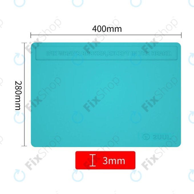 2UUL - Pad ESD antistatic din silicon rezistent la căldură - 40 x 28cm (albastru)