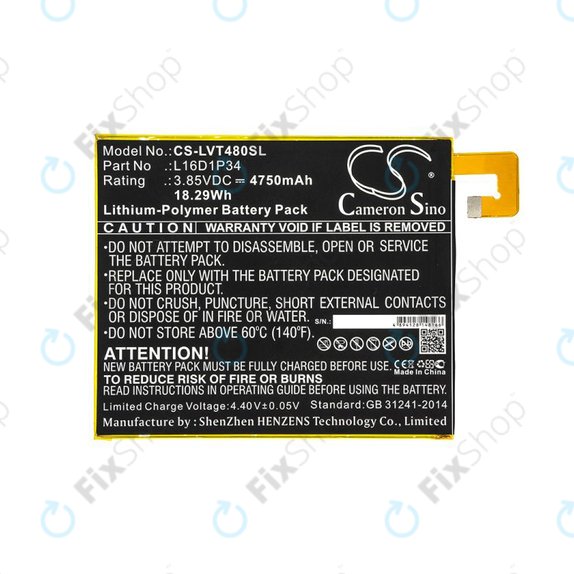 Baterie pentru Lenovo Tab4 8, 4750mAh, Li-Pol, 3.85V, L16D1P34, HQ