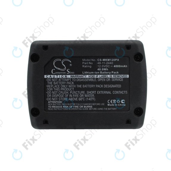 Baterie pentru Milwaukee M12 B4 Redlithium, 4000mAh, Li-Ion, 12V, 48-11-2440, HQ