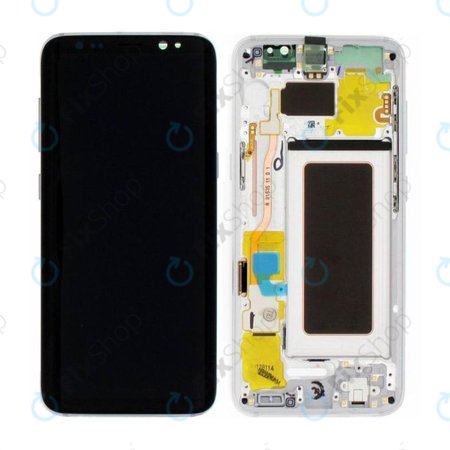 Samsung Galaxy S8 G950F - Ecran LCD + Sticlă Tactilă + Ramă (Arctic Silver) - GH97-20457B, GH97-20473B, GH97-20458B, GH97-20629B Genuine Service Pack