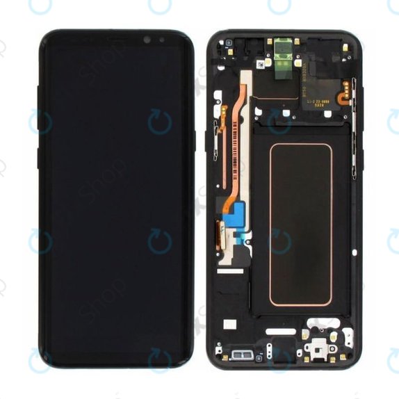 Samsung Galaxy S8 Plus G955F - Ecran LCD + Sticlă Tactilă + Ramă (Midnight Black) - GH97-20470A, GH97-20564A, GH97-20565A Genuine Service Pack