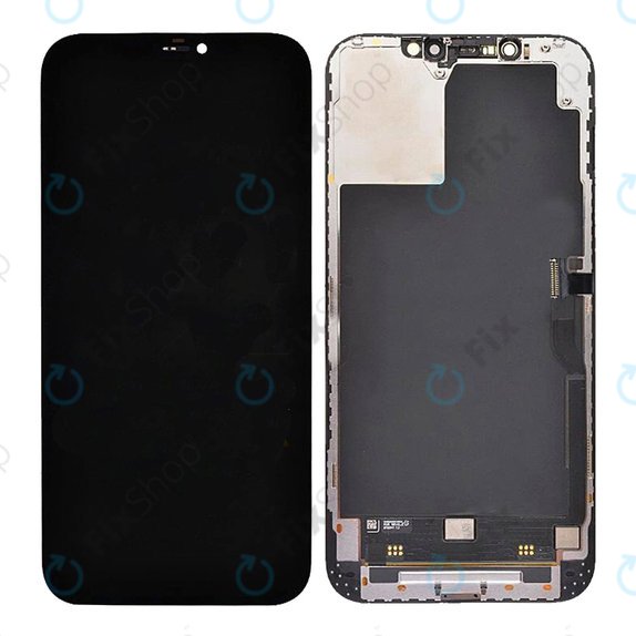 Ecran Hard OLED pentru iPhone 12 Pro Max, Sticlă tactilă cu ramă, FixPremium