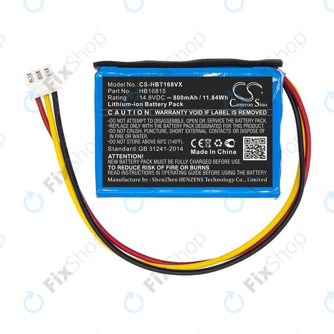 Baterie pentru Hobot 168, 188, 198, 268, 288, 298, 368, 388, 800mAh, Li-Ion, 14.8V, HB16815, HQ