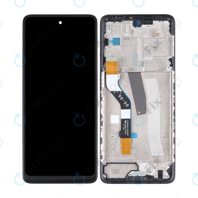 Motorola Moto G51 XT2171 - Ecran LCD + Sticlă Tactilă + Ramă (Black) TFT