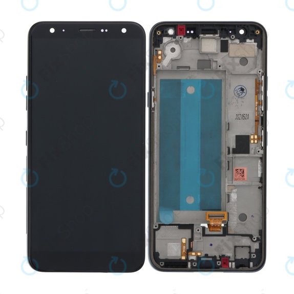 LG K40 - Ecran LCD + Sticlă Tactilă + Ramă (Black) TFT