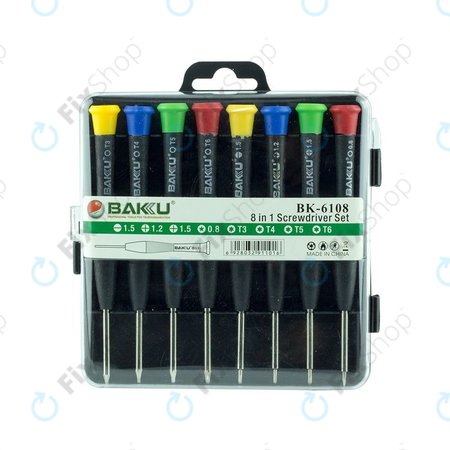 Baku BK-6108 - Set de Șurubelnițe pentru Service Telefoane, Tablete și Laptop (8buc)