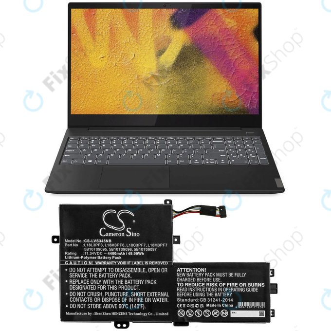 Baterie pentru Lenovo IdeaPad C340 14, 15, 4400mAh, Li-Pol, 11.34V, 5B10T09095, HQ
