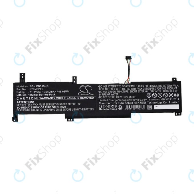 Baterie pentru Lenovo IdeaPad 3-series, 3950mAh, Li-Pol, 11.4V, L20M3PF0, HQ