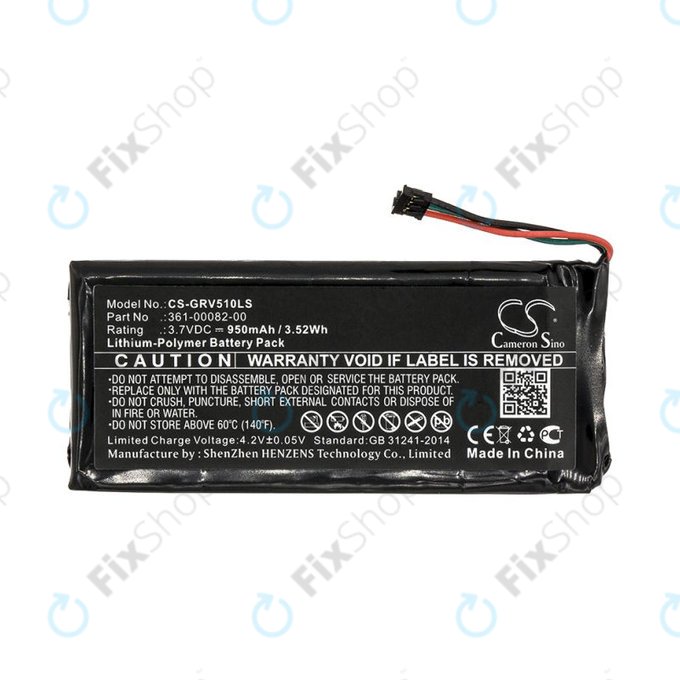 Baterie pentru Garmin Varia TL, RTL510, Varia RTL501, 950mAh, Li-Pol, 3.7V, 361-00082-00, HQ