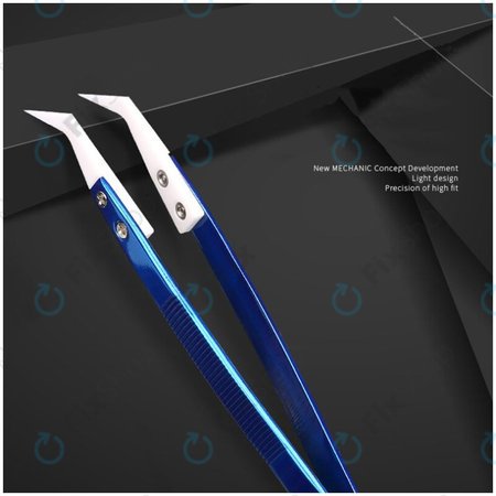 Mechanic CF-17 - Pensetă ceramică rezistentă la căldură cu vârf îndoit