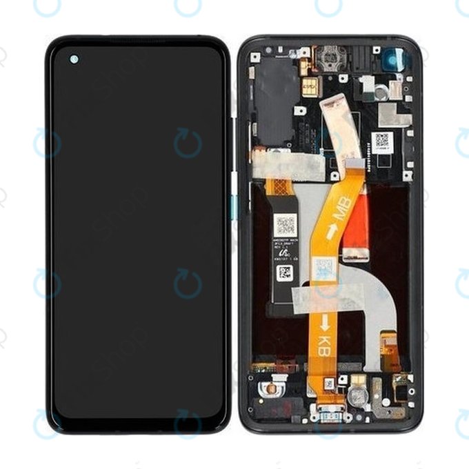 Asus Zenfone 8 ZS590KS - Ecran LCD + Sticlă Tactilă + Ramă (Obsidian Black) OLED