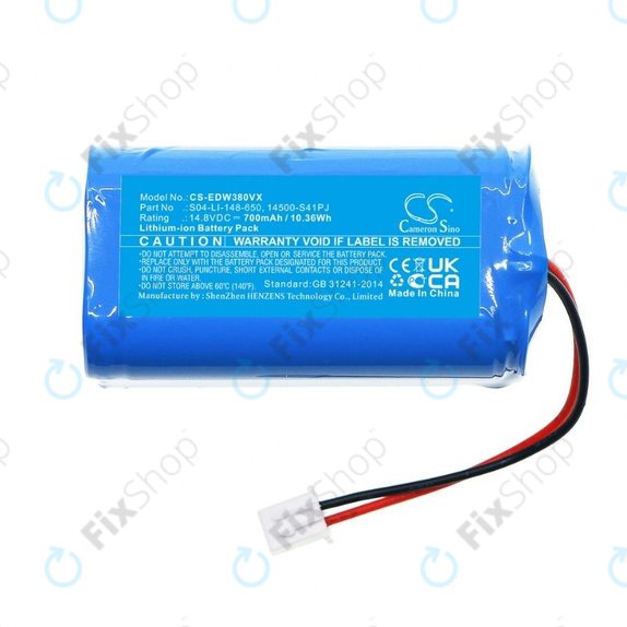 Ecovacs Winbot W-series - Baterie S04-LI-148-650, 14500-S41PJ Li-Ion 14.8V 700mAh HQ