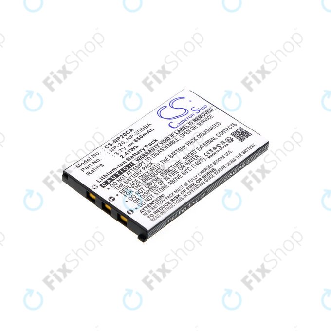 Baterie pentru Casio Exilim Card Ex-S880, 650mAh, Li-Ion, 3.7V, NP-20, HQ