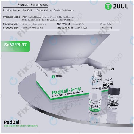 Bile de cositor pre-tăiate pentru iPhone, 2UUL PB01