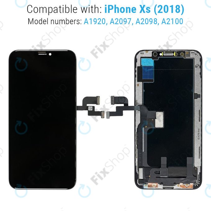Apple iPhone XS - Ecran LCD + Sticlă Tactilă + Ramă Hard OLED FixPremium