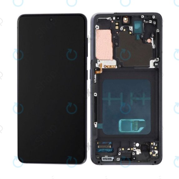 Samsung Galaxy S21 G991B - Ecran LCD + Sticlă Tactilă + Ramă (Phantom Gray) OLED